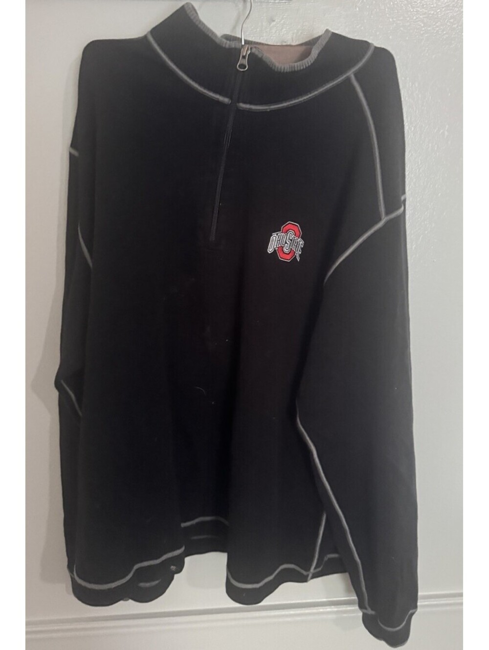 Cutter & Buck Ohio State Buckeyes 1/4 Zip Sweatshirt Men's XXL Black Pullover